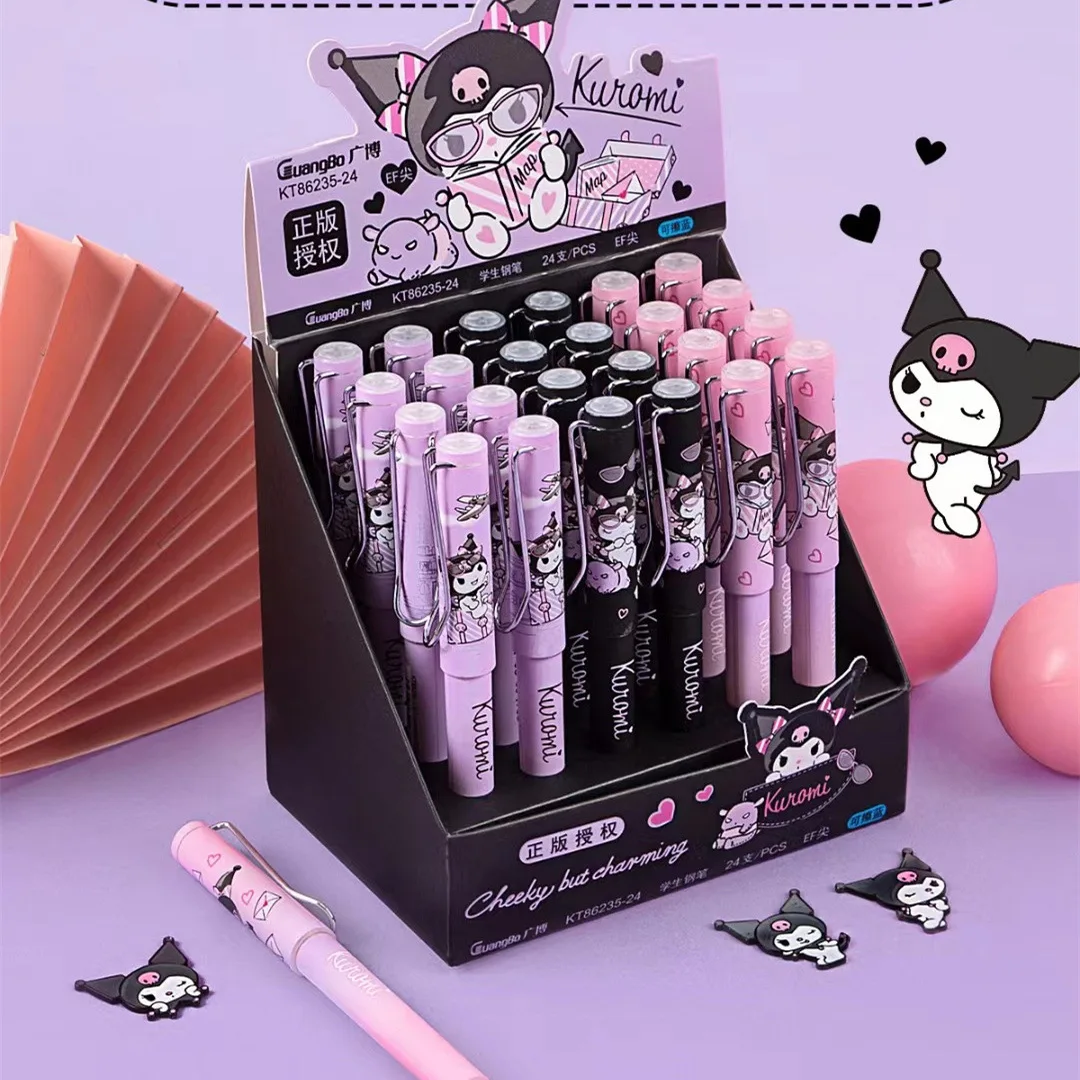 Cartoon Kuromi pen Blue ink Erasable EF tip write Correct writing posture  Sanrio Student stationery child practise writing gift