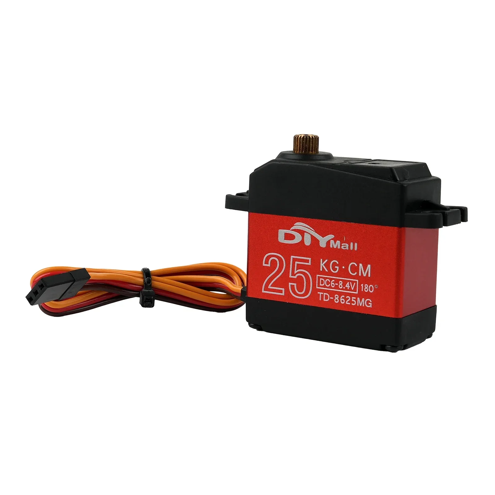 25kg.cm Standard Digital Servo IP66 Waterproof High Speed Metal Gear 180/270/360 Degree Motor for 1/8 10 1/12 Scale RC Car