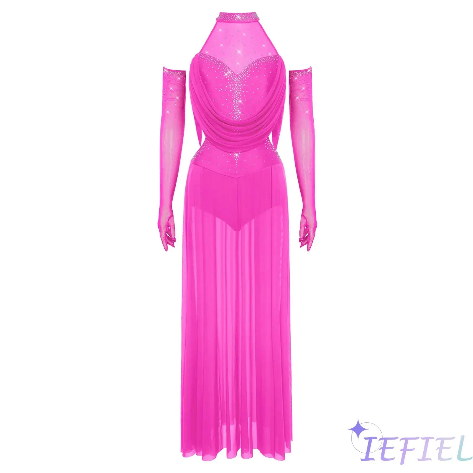 women-worship-choir-dance-outfit-set-halter-sleeveless-rhinestone-backless-maxi-dress-and-full-finger-gloves-latin-salsa-outfits