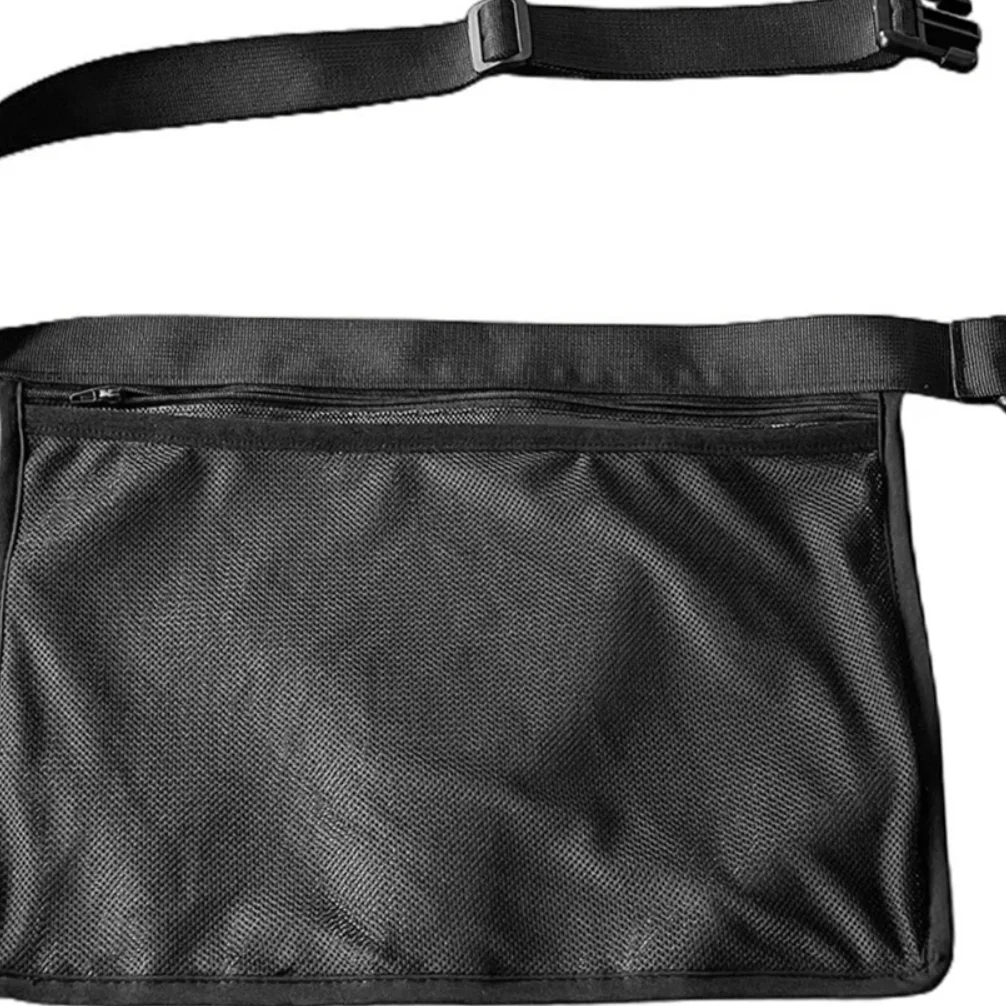 حقيبة تخزين شبكية، حزام خصر قابل للتعديل، حقيبة كرة الورك مع جيب بسحاب، حزمة خصر لإكسسوار كرة البيسبول للنساء/الرجال/المراهقين
