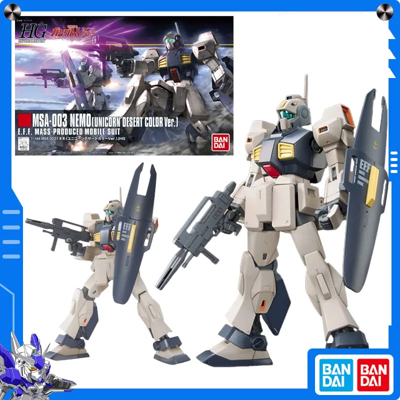 

Original Bandai Gundam UC (Unicorn) 1/144HGUC MSA-003 Nemo Unicorn Desert Color Ver. Anime Action Figure Assembly Model Ornament