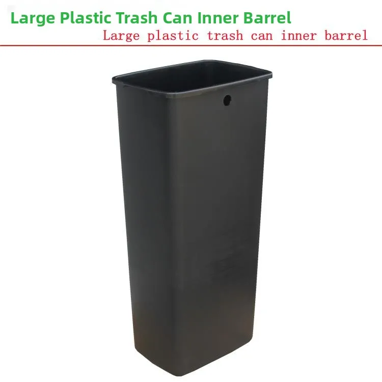 

Thiened Plastic Garbage Can Inner Liner Square Bla Atray for Commercial Kitchen Office Hotel Large Capaci Uncovered