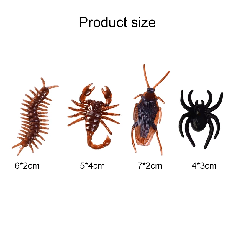 10pcs Simulation Bug Funny Toys Cockroach Spider Centipede Scorpion Plastic Children Prank Bug Scary Trick Props for Kids TMZ