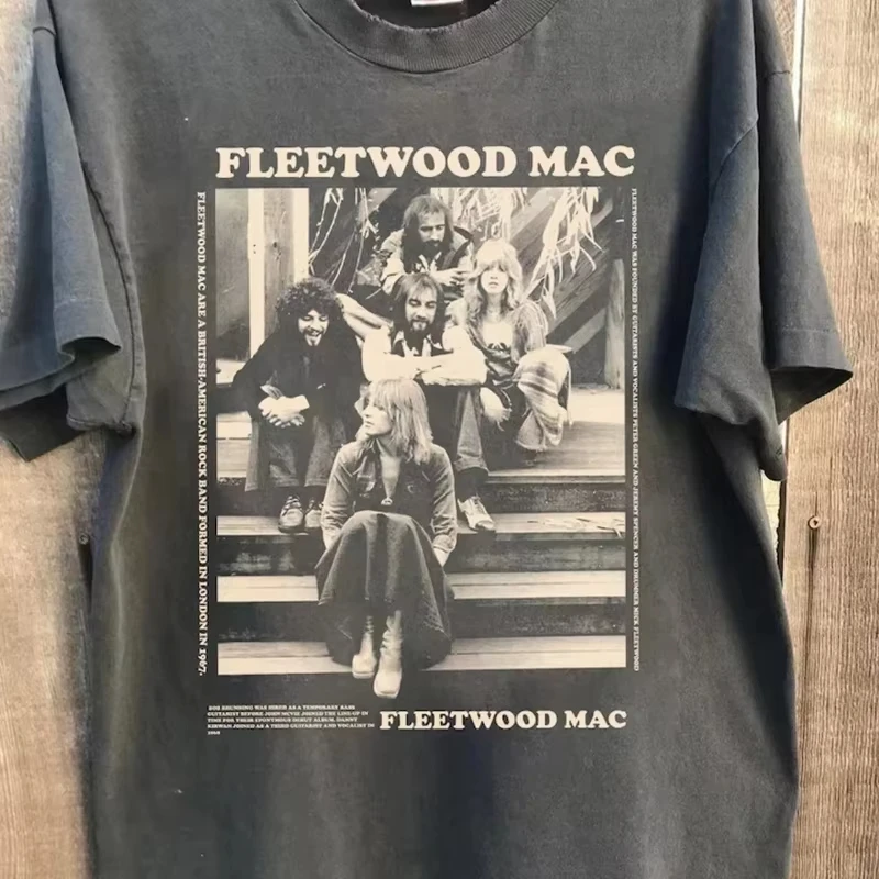 Fleetwood Mac 2026 World Tour Short Sleeved T-shirt Men's Clothing Women's T-shirt Casual Cotton Summer T Shirt
