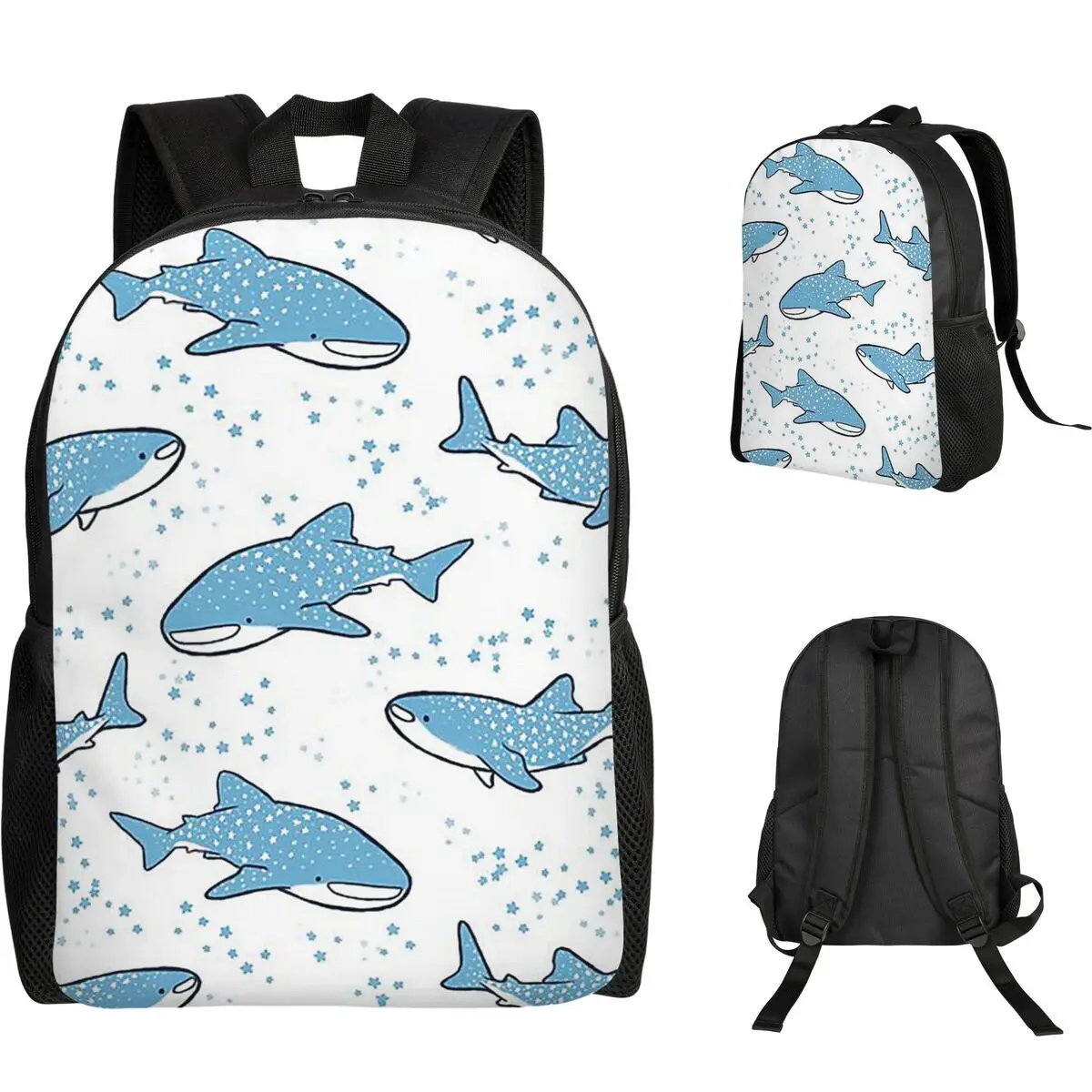 

Starry Whale Sharks Student Backpack School Bag Hiking Travel Daypack for Men Women Fashion Bookbag Shoulder Bags