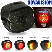 Luz trasera Led para motocicleta, señal de giro de freno trasero, lámpara trasera de humo para Harley Softail Dyna Sportster 883 1200 Road King Touring