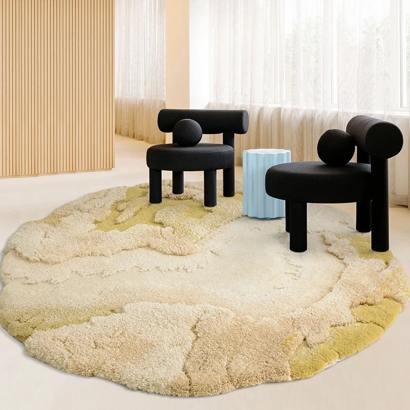 new Chinese carpet art fixed dyeing color high-end light luxury room bedroom bedside blanket
