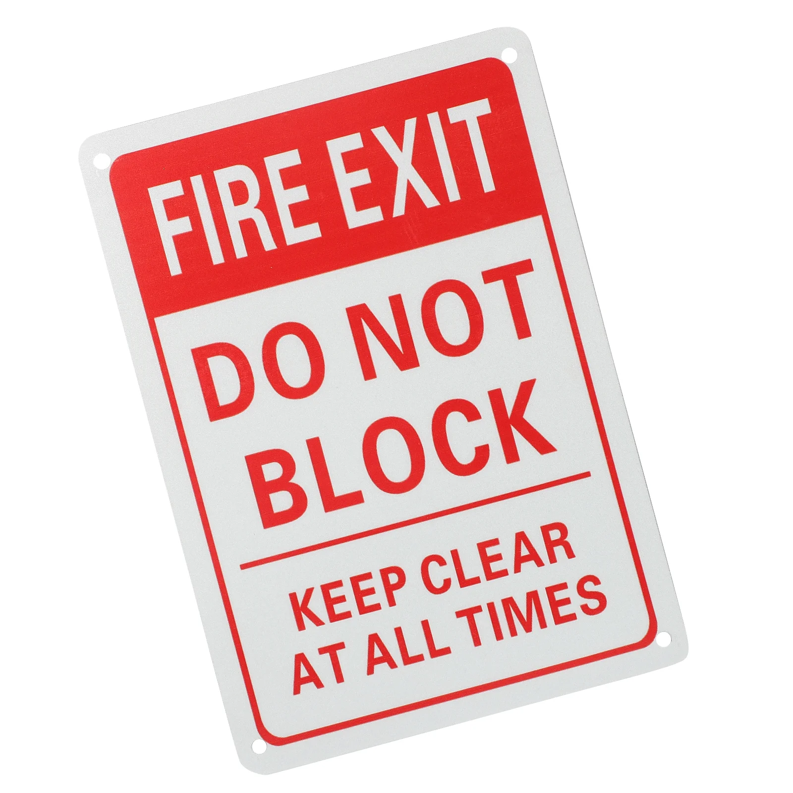 Fire Exit Sign Label Safety Extinguisher Do Not Block Signs Aluminum Alloy Emergency