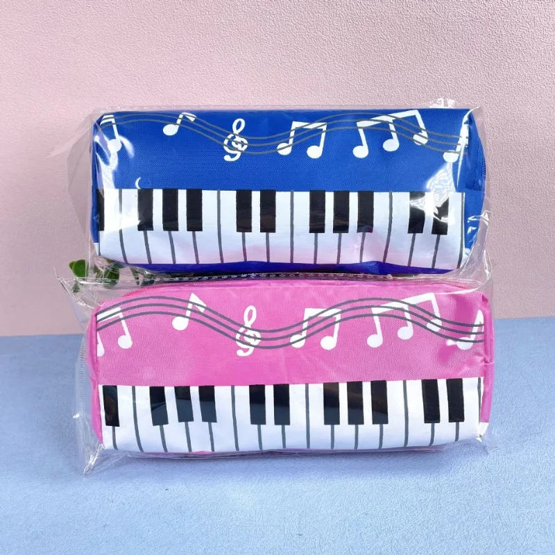 Music Notes Piano Keyboard Pencil for Case Large Capacity Pen Bags Stationery Office School Student Gifts Back To School