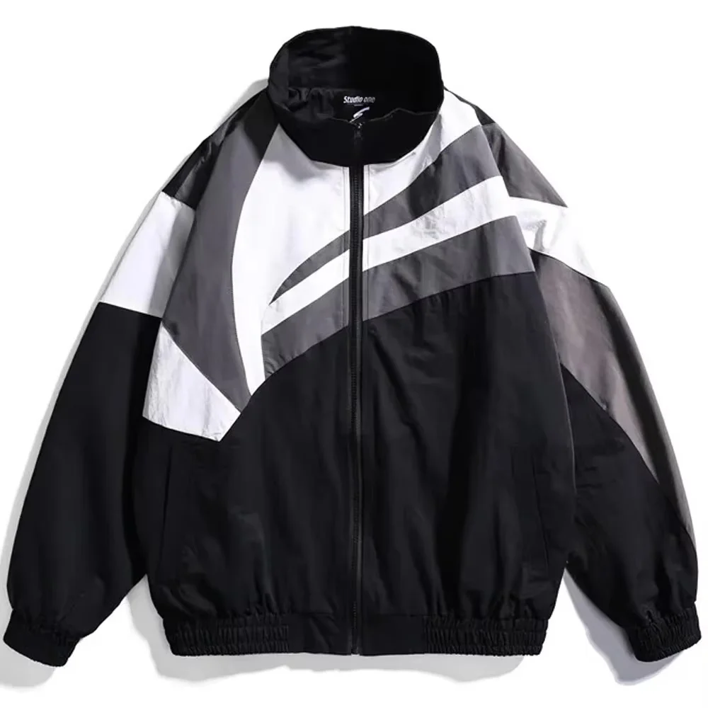 Spring Autumn Streetwear Baseball Jacket Men Patchwork College Bomber Jacket Men Oversize XS-L Windbreaker chaqueta hombre