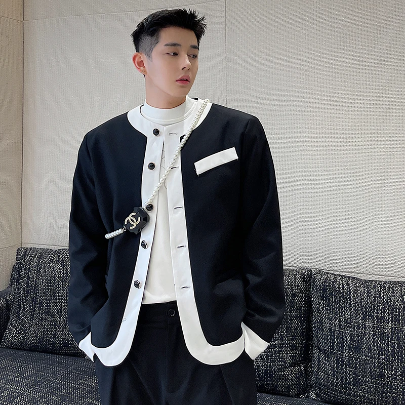 

2022 Spring and Autumn Men Fashion Handsome Trend Blazers Jacket New Male Casual Loose Long Sleeve Suit Coat Tops Clothing H09