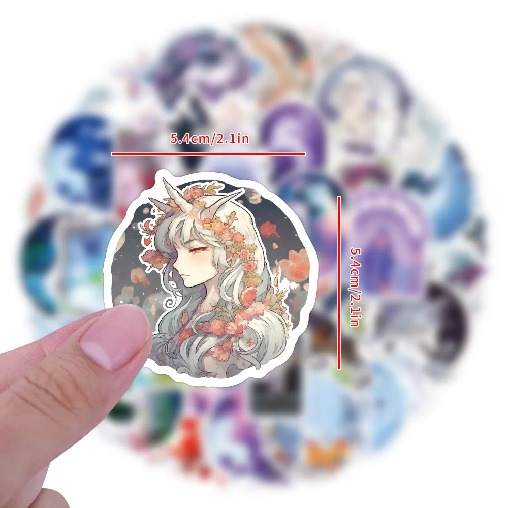 

60PCS Cartoon The Last Unicorn Sticker DIY Phone Laptop Luggage Water Cup Waterproo Skateboard Graffiti Decals Fun for Toys Gift