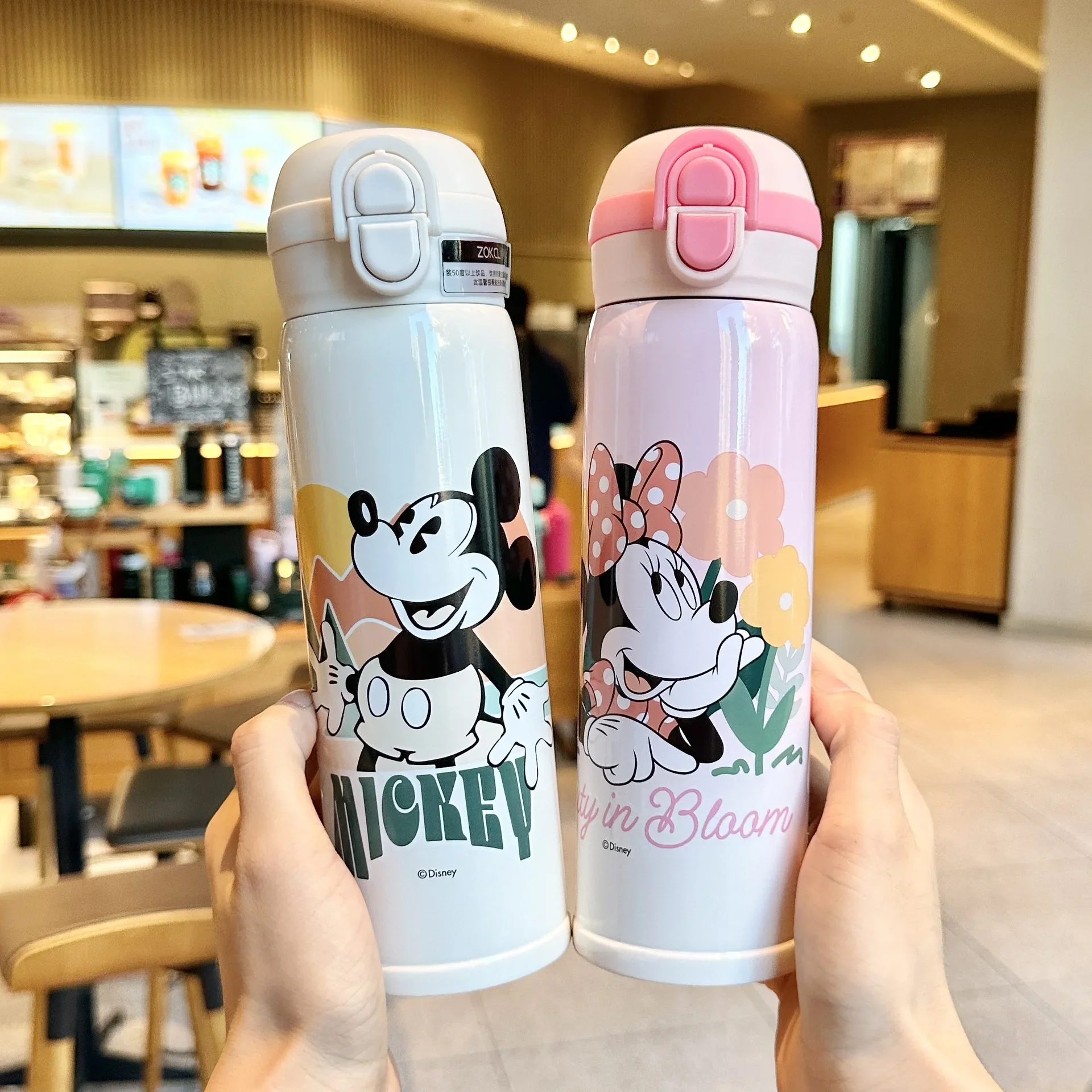 

480 мл Изолированная бутылка из нержавеющей стали Микки 316, студенческая чашка для прямых напитков, портативная соломенная двухсторонняя термос для мальчиков и девочек