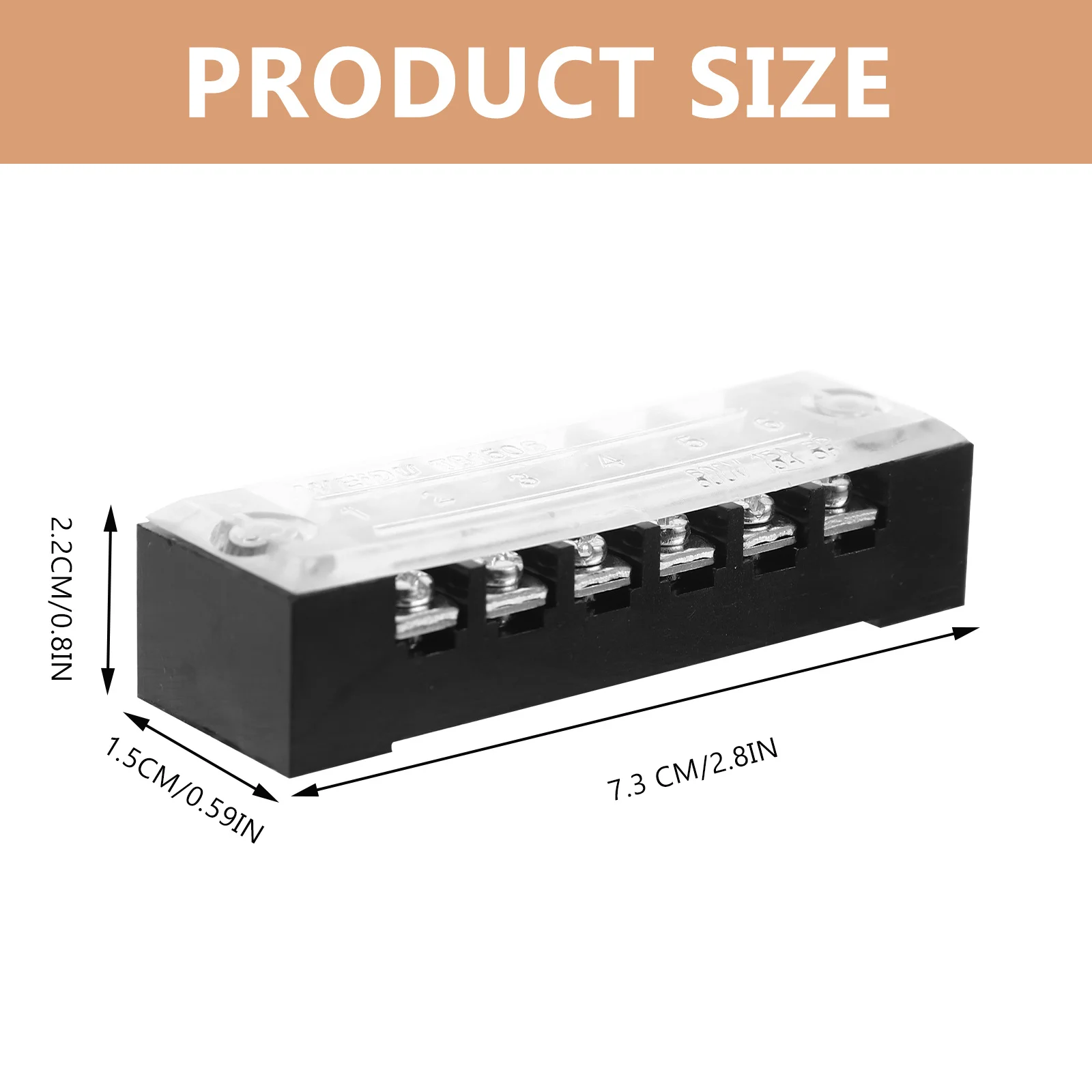 

5Sets Pre-Insulated Terminal Block 6 Position Barrier Strip 600V 5a Durable Electrical Connector for Industrial Use