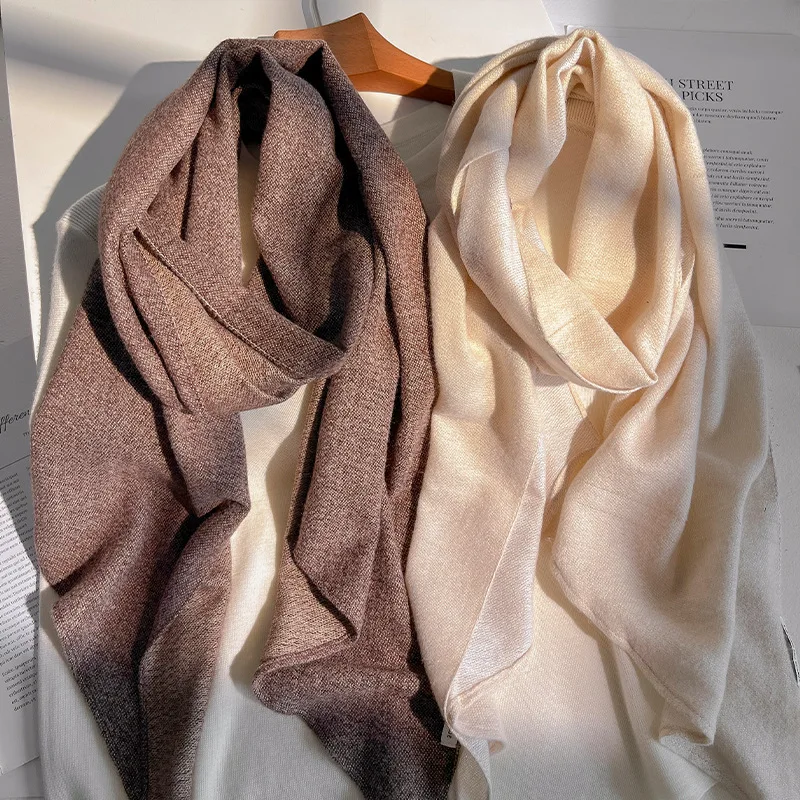 Estilo coreano inverno cachecol de lã quente para mulheres design listrado elástico malha cachecóis feminino bandana grosso lenço xale 2025