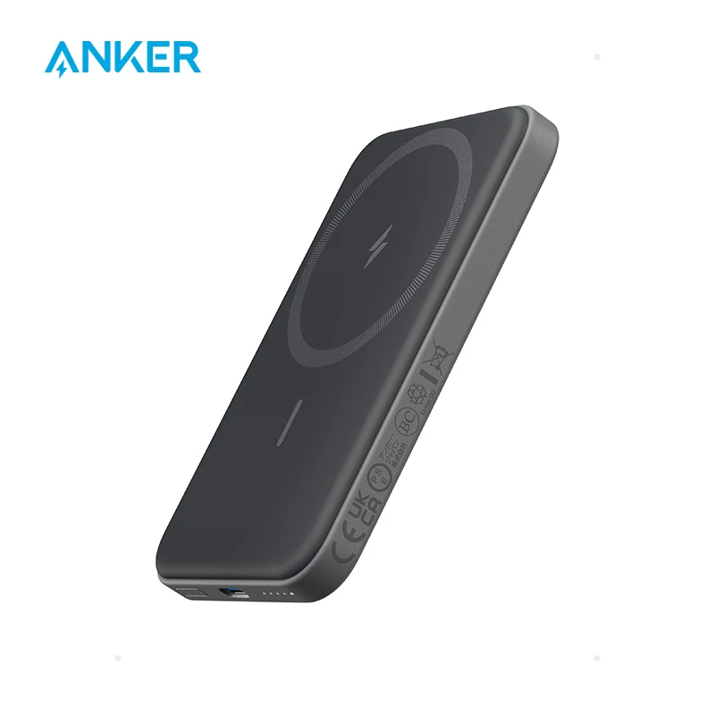 Anker 621 Magnetic Portable Charger (MagGo), 5,000mAh Wireless Power Bank with USB-C Cable, Magsafe-Compatible Battery Pack