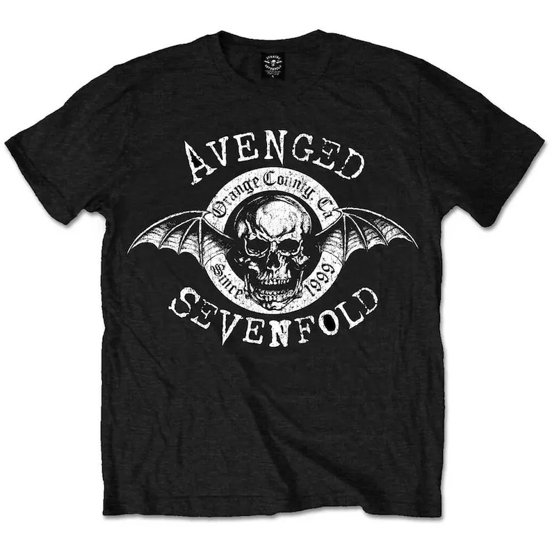 Vintage T-Shirt Avenged Sevenfold Unisex Top Origins '00s Classic Rock Heavy Metal Tee