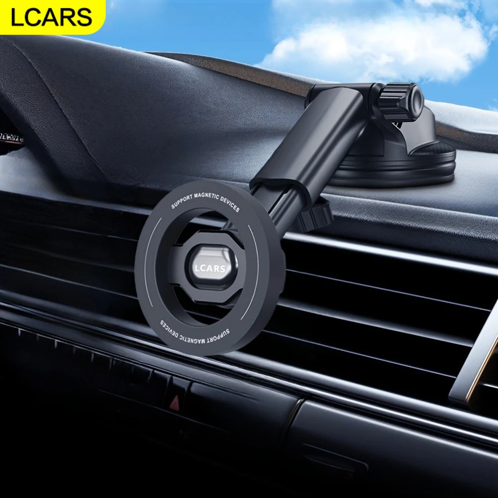 Lcars Handyhalterung fürs Auto, magnetische Saughalterung für das Armaturenbrett, magnetische Anti-Shake-Halterung für die Autonavigation, inklusive Metallplatte, geeignet für alle Handys