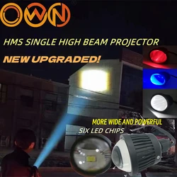 Lente de proyector LED de haz alto único HMS, luces antiniebla para coche y camión de 12V, 24V, 60W, POD LED DRL con láser de mal de ojo DLANDOWN