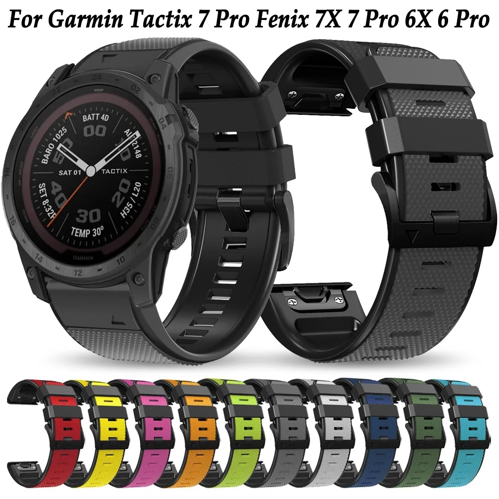 Quickfit Strap 22/26mm For Garmin Tactix 7 Quatix 7X Fenix 7X Pro Wristband Bracelet Fenix 6 6X Pro 5 5X Plus 965 955 Watchband