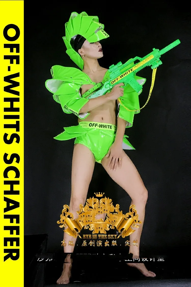 Nightclub DS fluorescent armor space costume dance team costume fluorescent series costume