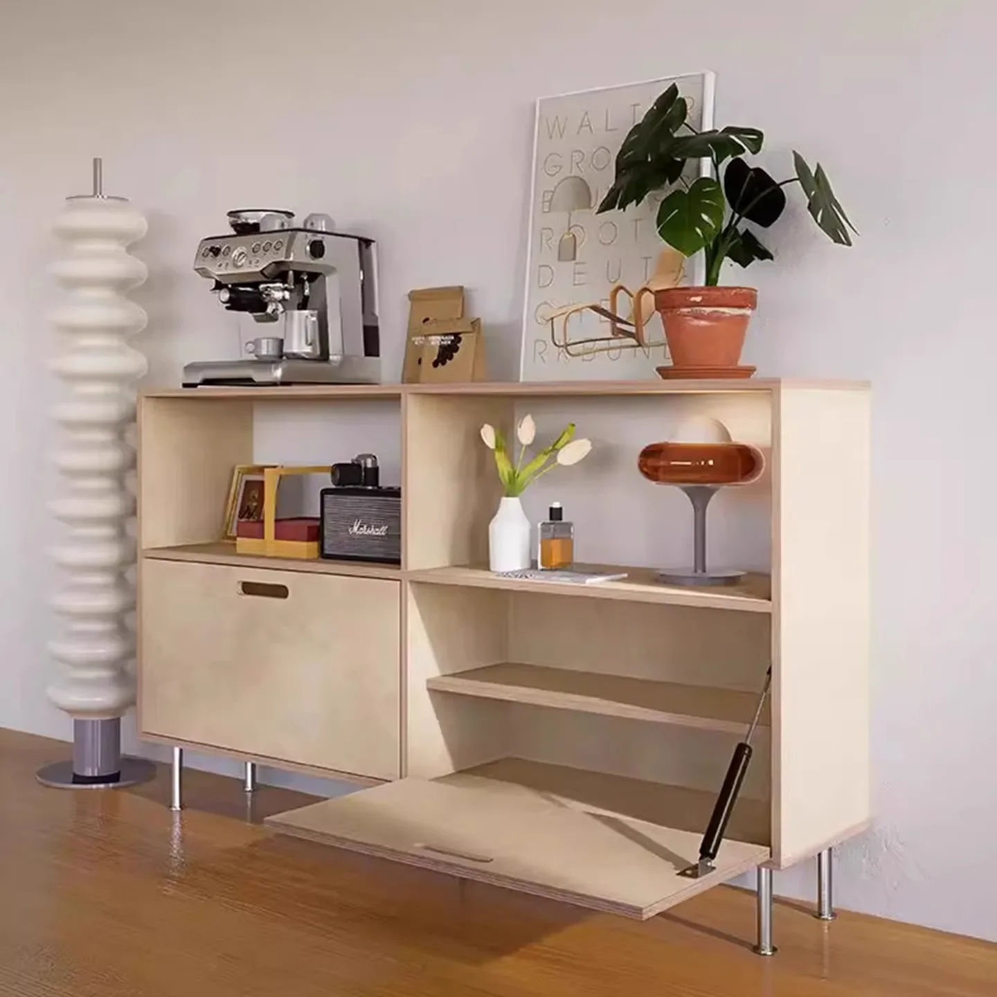 KRetro style dining side cabinet household side cabinet ocean board locker
