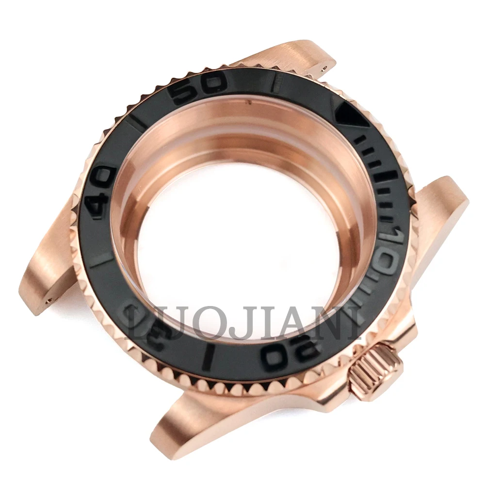 

Rose Gold 40mm Watch Case For Yacht-Master Seiko NH34 NH35 NH36 NH38 Movement 28.5mm Dial Waterproof 316L Steel SUB GMT Case