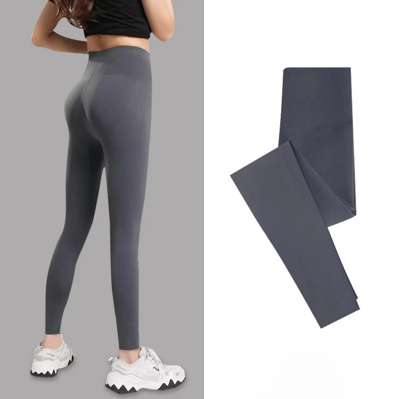 女性用アーキスキンヨガパンツ 薄手レギンス 腹部リフティング ヒップアップ 美脚効果 プレーン スリムフィット ベースレイヤー アウターウェア