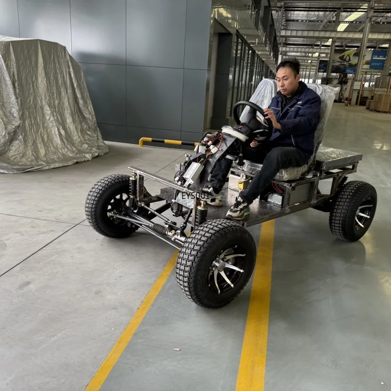 Custom Electric Parade Float Chassis, 4 Wheel Electric Food Cart, Indoor & Outdoor Exhibition Flower Car for Commercial Display