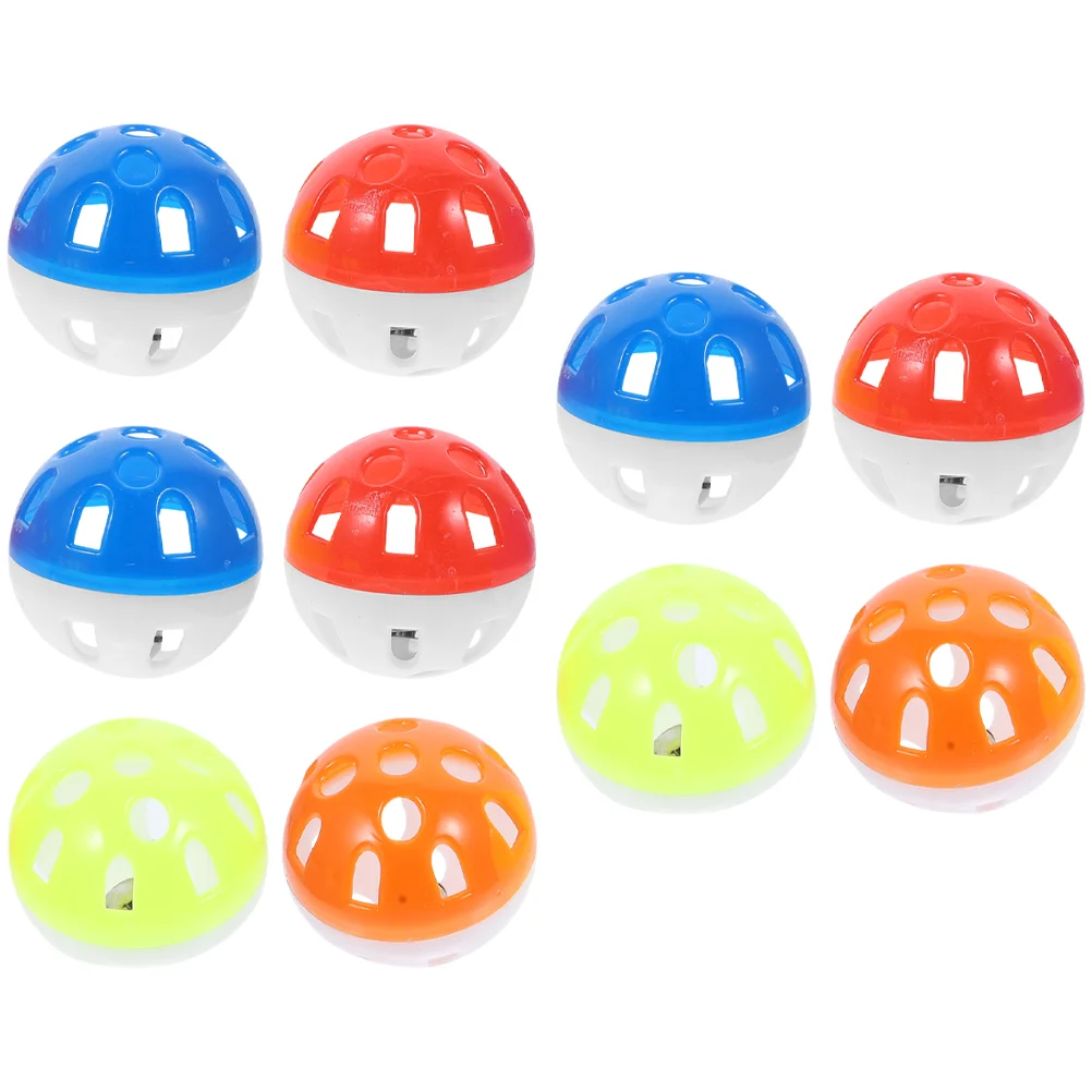 10 Pcs Parrot Hollow Bell Ball Toy Bird Grinding Beak Plastic Toys Medium Parrots