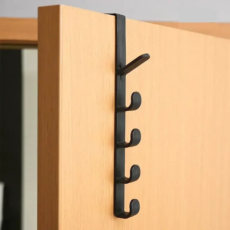 Multifunctional Creative 5 Hooks Portable Wardrobe Coat Hook Kitchen Bathroom Behind The Door Towel Hanger Storage Hooks