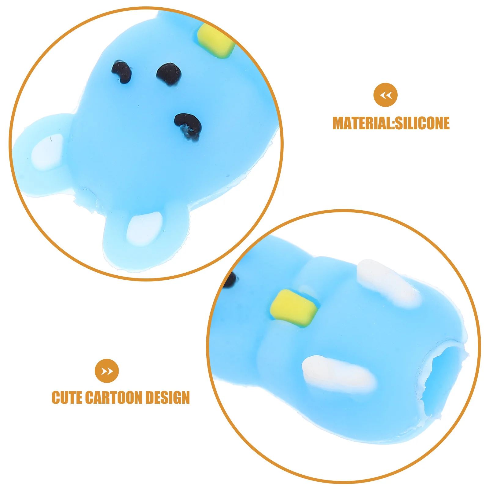 12 قطعة قلم رصاص لطيف الأكمام الكرتون سيليكون قبعات قلم رصاص هلام القلم تمديدات المحمولة القرطاسية الملحقات ل #2