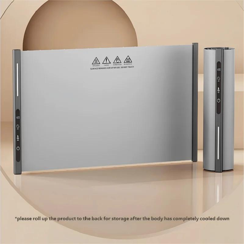 صينية الاحترار الكهربائية، حصيرة تسخين الطعام القابلة للطي مع 3 إعدادات للطعام، تسخين سريع السطح بالكامل، صينية تدفئة الطعام الكهربائية المحمولة