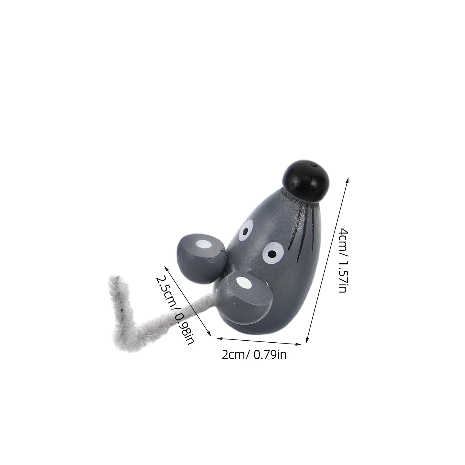 15 stks Creatieve Houten Mini Nep Muizen Realistische Rat Voor Halloween Prank Decoratieve Dieren Hangende Ornament