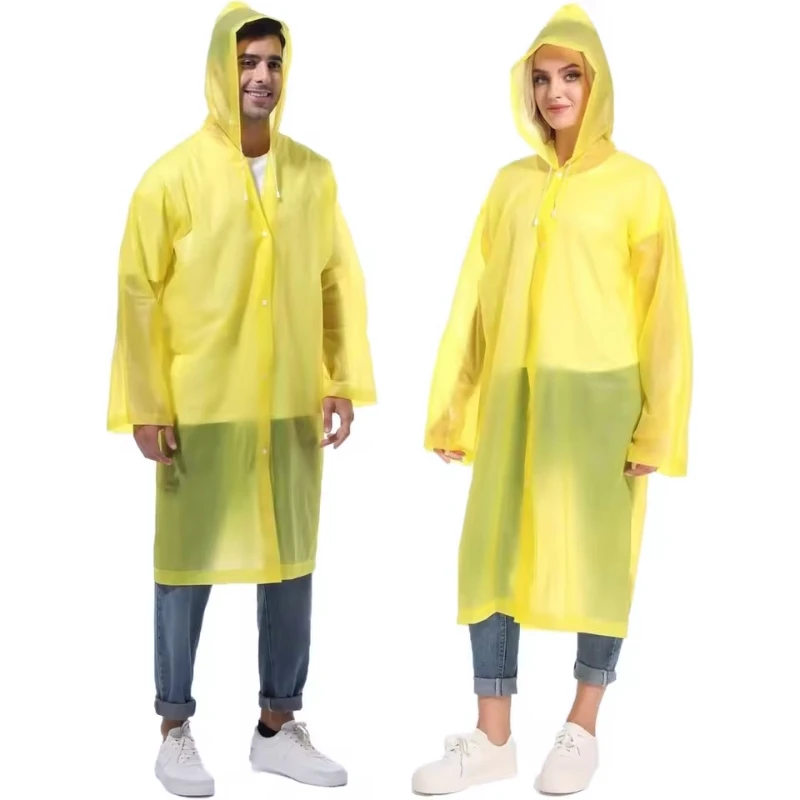 2/4/6PCS Hohe Qualität Erwachsene Regenmantel Einweg Gelb Outdoor Reise Klettern Wasserdichte Regen Getriebe Universal ein Stück Regenmantel