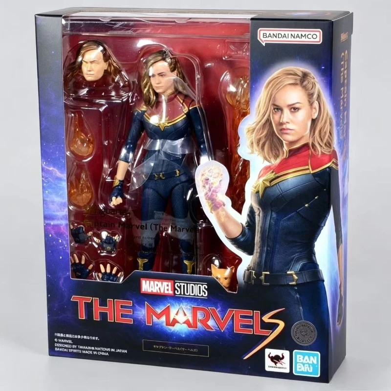 

Brand new in stock Bandai genuine SHF Marvel Carol Danvers manual model assembly toys collection ornaments holiday decorations
