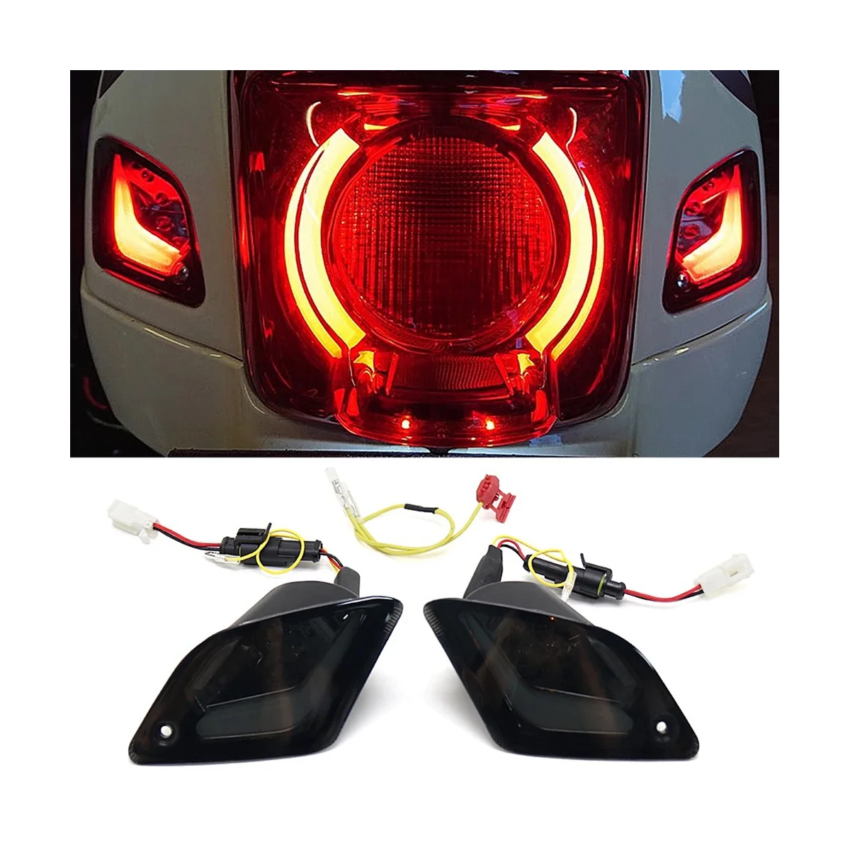 LED Turn Signal Light Waterproof Flasher Indicator Rear Lights Lamp for Vespa GTS 300 GTS250 GTS300 GTS150 GTV300 GTV250