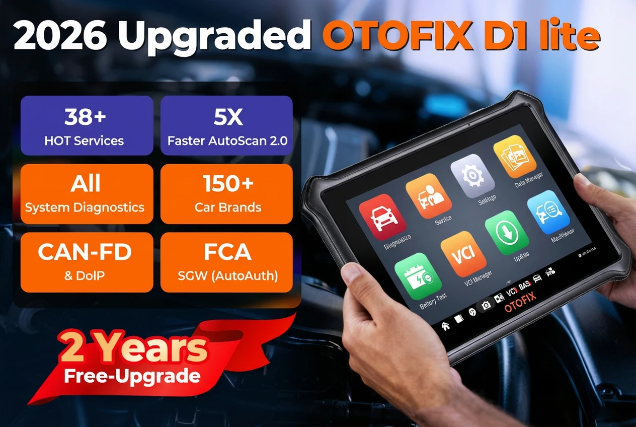 OTOFIX D1 LITE OBD2 Scanner Car Diagnostic Tool Bluetooth Wireless Bi-Directional Control OBD Automotive Scan Tool Active Test
