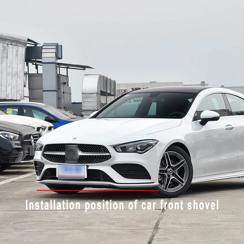 

Car Front Bumper Splitter Lip Body Kit Spoiler Chin Plate Anti-Collision Protection Accessories For Benz CLA200 260 2013-2023