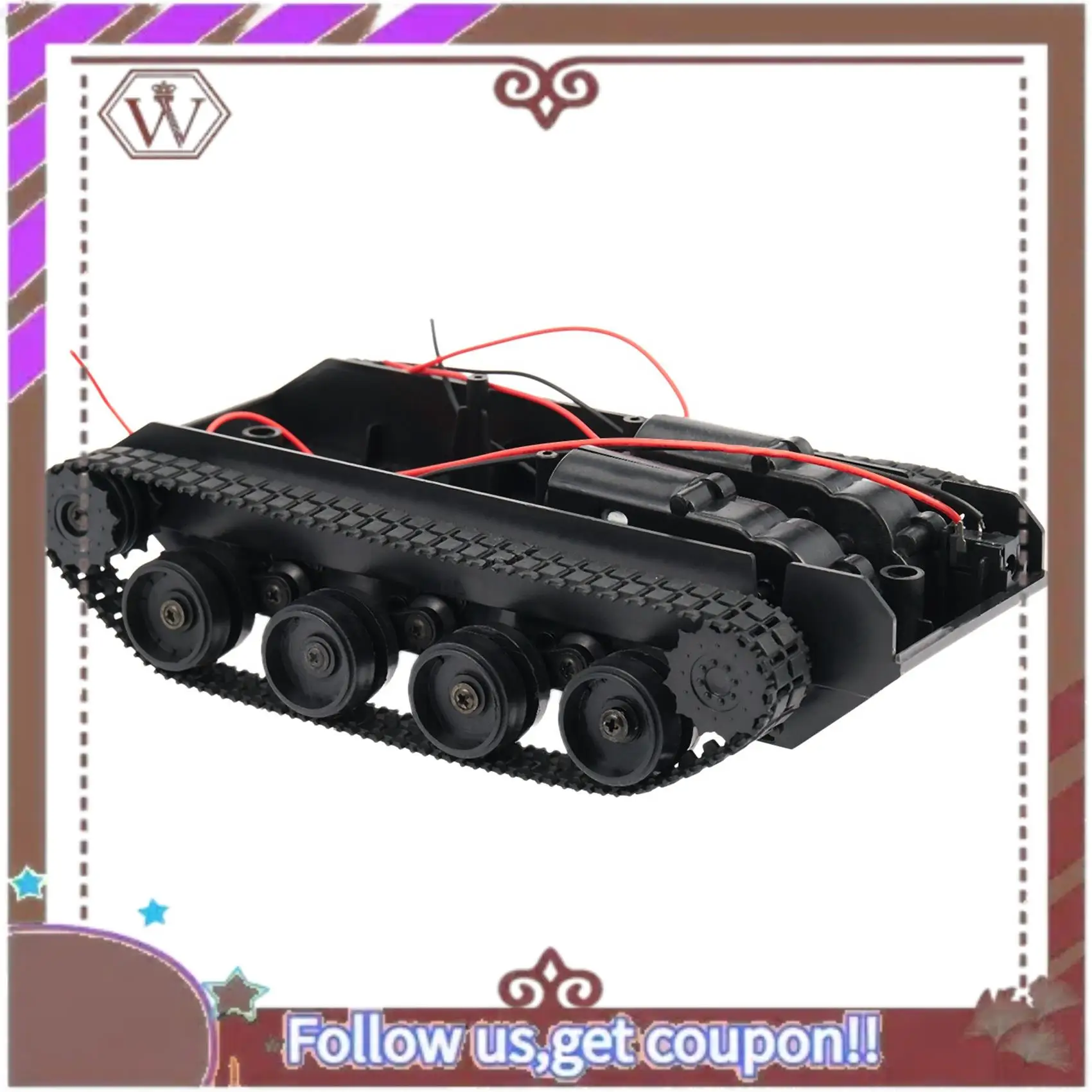 ABBG-2X Rc Tank Smart Robot Tank Car Chassis Kit Rubber Track Crawler For Arduino 130 Motor Diy Robot For Children