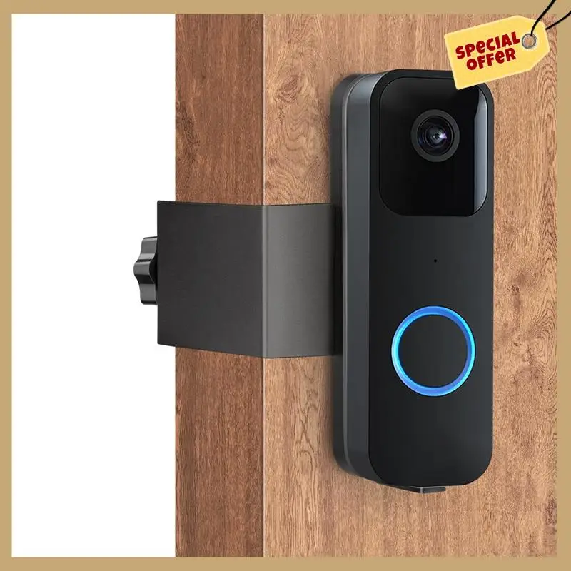 حامل زاوية جرس الباب اللامع الجديد بالكامل، زاوية قابلة للتعديل (15/30/45 درجة) مجموعة تثبيت لجرس باب يتضمن شاشة عرض فيديو Blink-WMAN