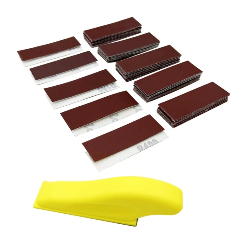 

dwan 160Pcs Micro Sander Mini Detail Handle Sanding Tool Small Projects Wet Dry Sandpaper for DIY Crafts Metal