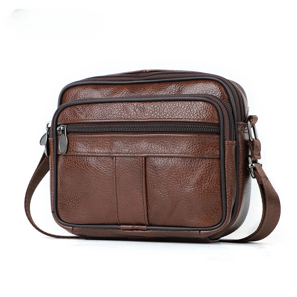 

Genuine Cowhide Leather Men's Bag Trendy Shoulder Crossbody Bags for Male High Quality Messenger Sling Bag Satchel Bags