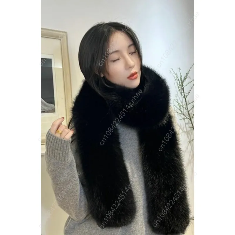 رقيق فو الثعلب شال فرو المرأة الزفاف هالوين 1920s حفلة سرق تتغاضى الرقبة أدفأ طوق الشتاء الفراء وشاح شال