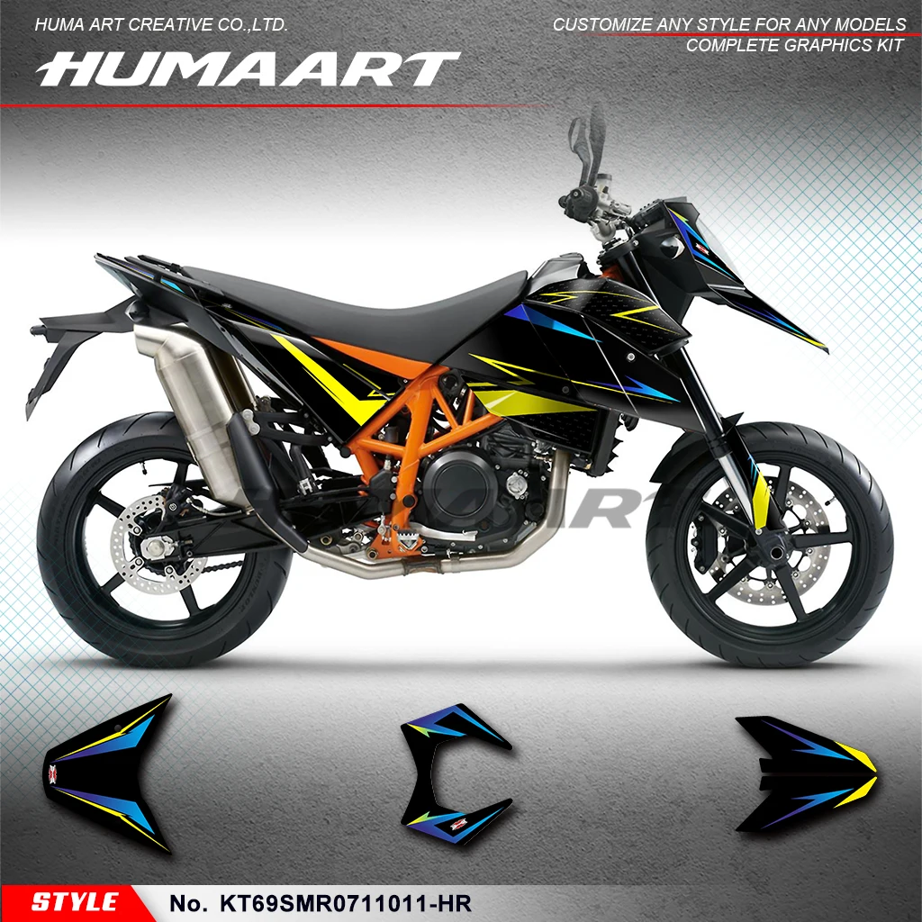 HUMAART Dirtbike Graphics Racing Sticker for KTM 690 SM SMR 2007 2008 2009 2010 2011,Replaces,  KT69SMR0711011-HR