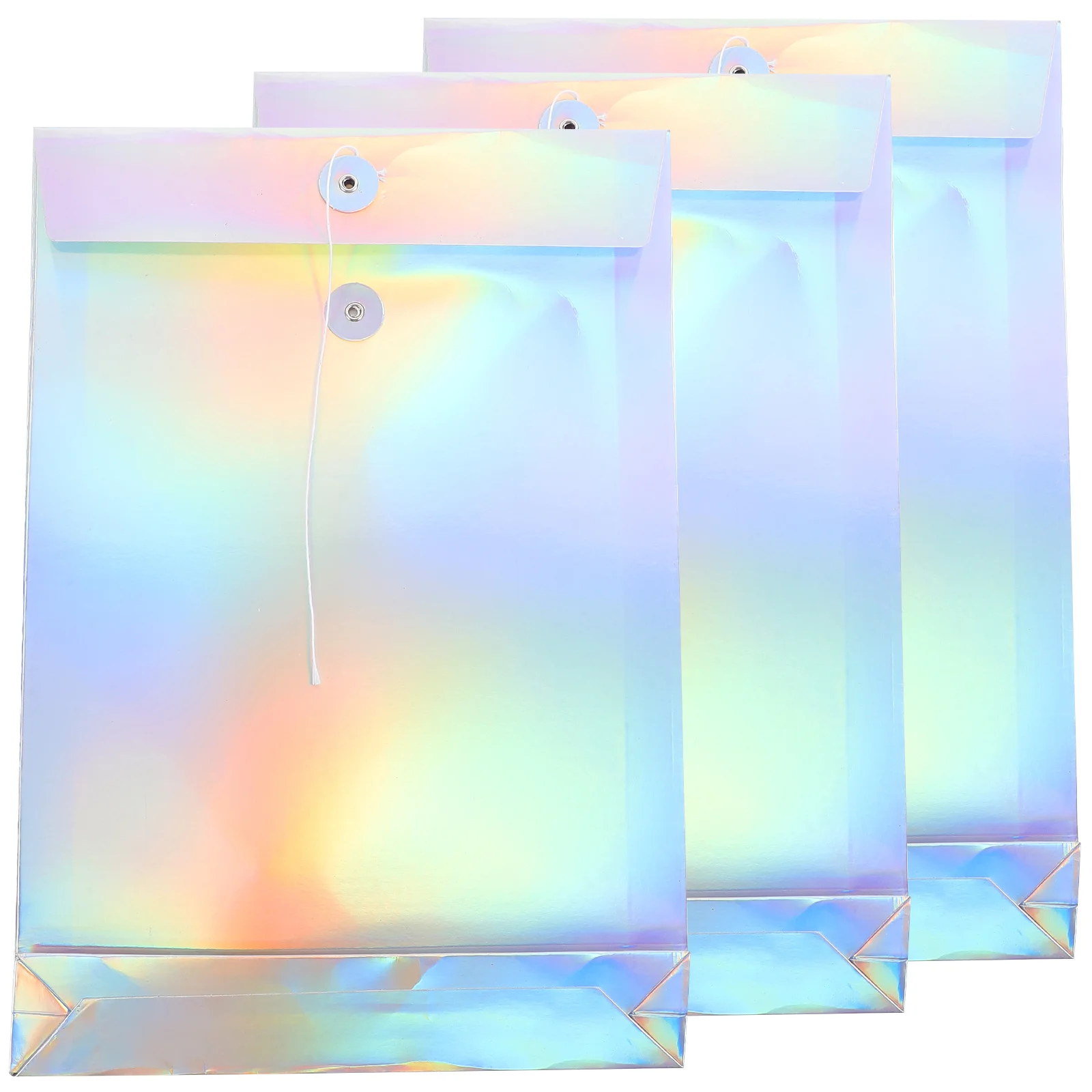 3 قطعة حبل إغلاق مجلدات الملفات A4 أصحاب المستندات مقاومة للخدش ملف أكياس المستندات لتنظيم المكاتب الأرشيف اليومي #2