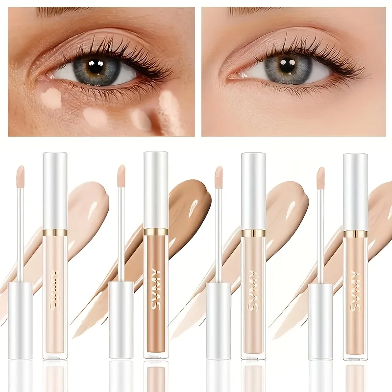 4 sets of eye concealer, multi-functional eye and face concealer, matte liquid eye concealer effect, lasting waterproof and not
