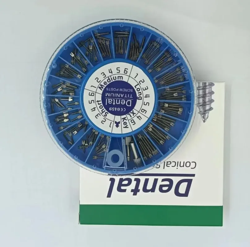 Professional Gold Plated Screw Post Dentas Screw Implants / Stainless SteelPure Titanium Root Canal Nail/Best Materials