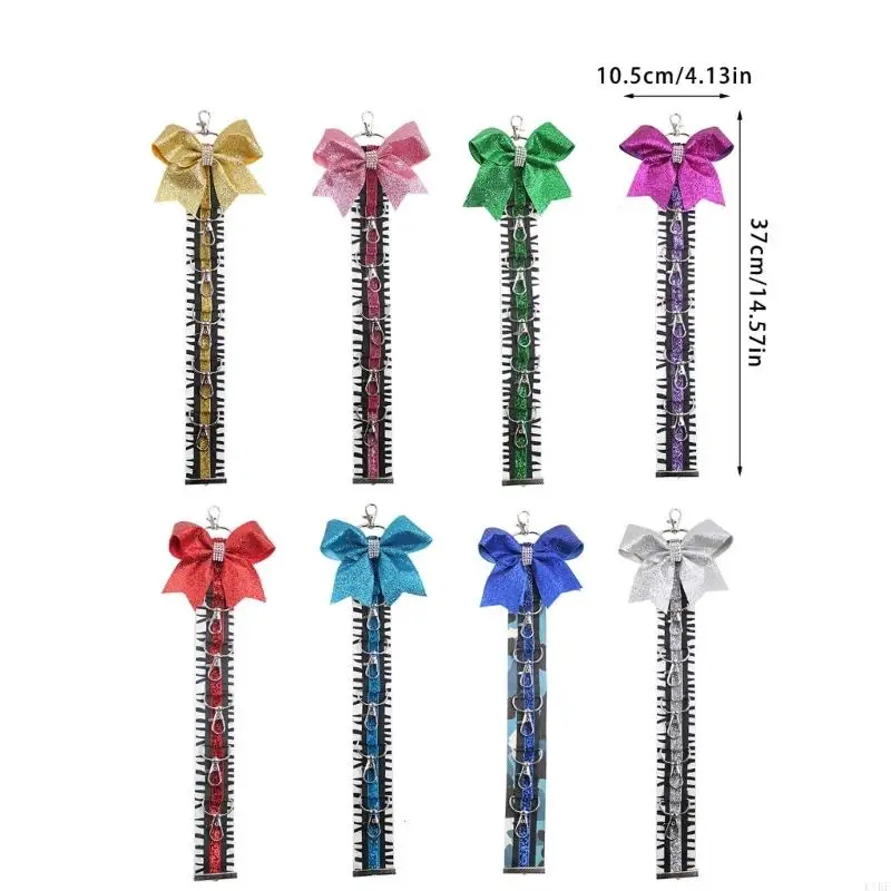 Fabric Holder Decorative Ribbon Bowtie Keychain Holder Chain For Home Travel K1KF