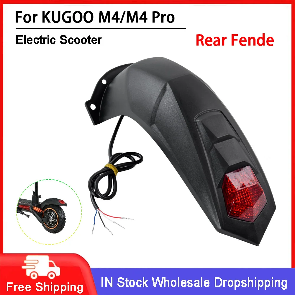 

Оригинальное заднее крыло для электросамоката с задним фонарем, подходит для KUGOO M4/M4 Pro, защитная пластина от брызг, аксессуары